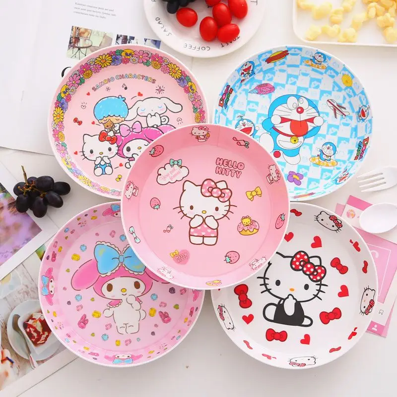 Sanrio Мультяшные столовые приборы Kawaii Hello Kitty фруктовый лоток Круглый бытовой пластиковый Меламиновый лоток 8 дюймов милая посуда с сердцем для девочек
Sanrio Мультяшные столовые приборы Kawaii Hello Kitty фруктовый лоток Круглый бытовой пластиковый Меламиновый лоток 8 дюймов милая посуда с сердцем для девочек