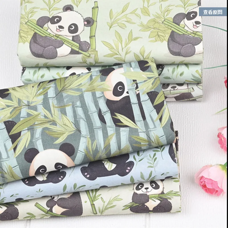 Plain 100% Cotton Fabric With Cute Panda Bamboo Print, Handmade DIY Bag Garment Shirt Dress Sewing Tissue CR-1810
Plain 100% Cotton Fabric With Cute Panda Bamboo Print, Handmade DIY Bag Garment Shirt Dress Sewing Tissue CR-1810