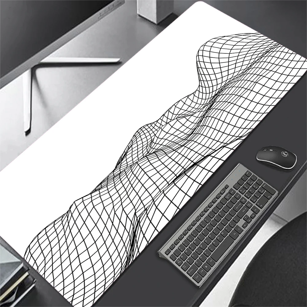Lines Wavy Mouse Pad Gamer Table Gaming Accessories Office Desk Mat Large Mouse Pad Black Keyboard Pad for Computer Mouse Rug
Lines Wavy Mouse Pad Gamer Table Gaming Accessories Office Desk Mat Large Mouse Pad Black Keyboard Pad for Computer Mouse Rug
