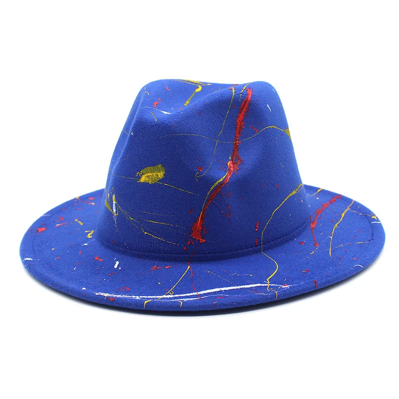 New Graffiti Fedora for Men Hats for Women Simple Woolen Jazz Hats British Style Fashion Spring Autumn Winter Wide Brim Caps
New Graffiti Fedora for Men Hats for Women Simple Woolen Jazz Hats British Style Fashion Spring Autumn Winter Wide Brim Caps