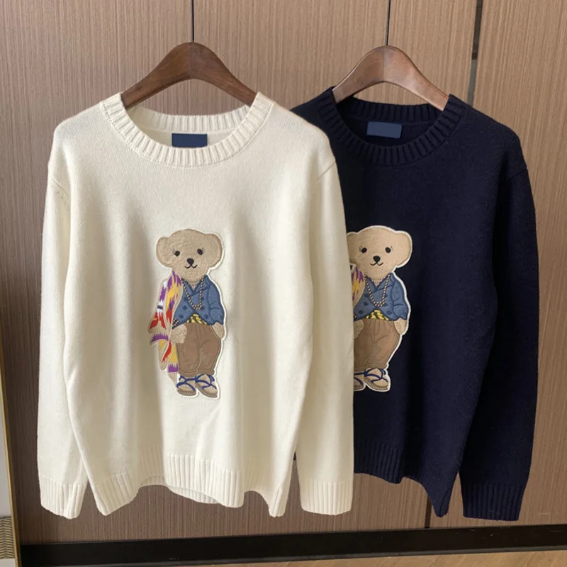 Men's Harajuku RL Bear Cashmere Sweater Fashion Round Neck Long Sleeve Comfortable Pullover Couple Street Retro Simple Knit
Men's Harajuku RL Bear Cashmere Sweater Fashion Round Neck Long Sleeve Comfortable Pullover Couple Street Retro Simple Knit