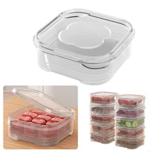 Refrigerator Storage Box Fridge Organizer Meat Fruit Vegetable Food Container Sealed Fresh Box with Lid Kitchen Accessories