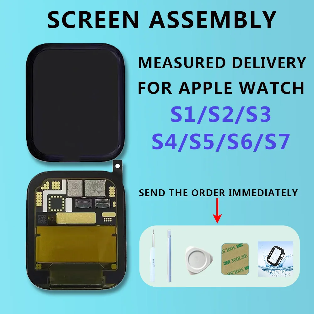 For Watch Series 1/2/3 LCD Display Touch Screen Digitizer Assembly For Apple Watch Series 4 5 6 7 LCD + Tools
For Watch Series 1/2/3 LCD Display Touch Screen Digitizer Assembly For Apple Watch Series 4 5 6 7 LCD + Tools