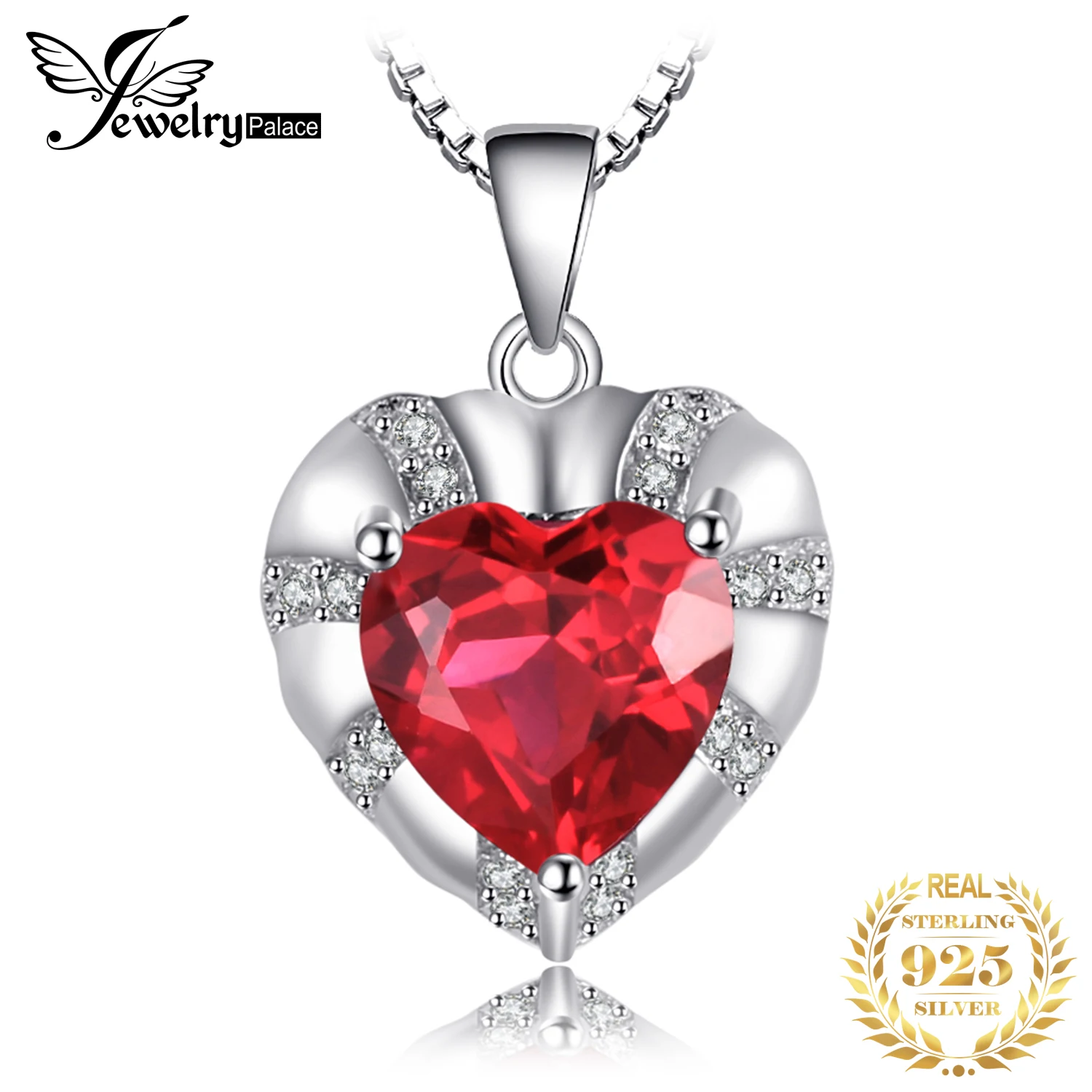 JewelryPalace Love Heart 2ct Created Ruby 925 Sterling Silver Pendant Necklace for Women Fashion Jewelry No Chain New Arrival
JewelryPalace Love Heart 2ct Created Ruby 925 Sterling Silver Pendant Necklace for Women Fashion Jewelry No Chain New Arrival