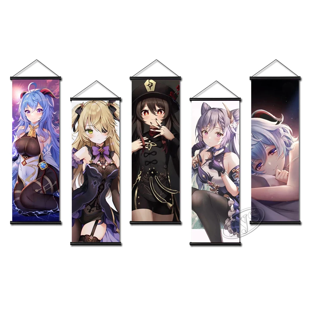 Художественная Картина на холсте фишл, постер с эффектом воздействия Genshin, подвесные свитки, картина Keqing, настенная роспись, домашний декор ... 
Художественная Картина на холсте фишл, постер с эффектом воздействия Genshin, подвесные свитки, картина Keqing, настенная роспись, домашний декор ...