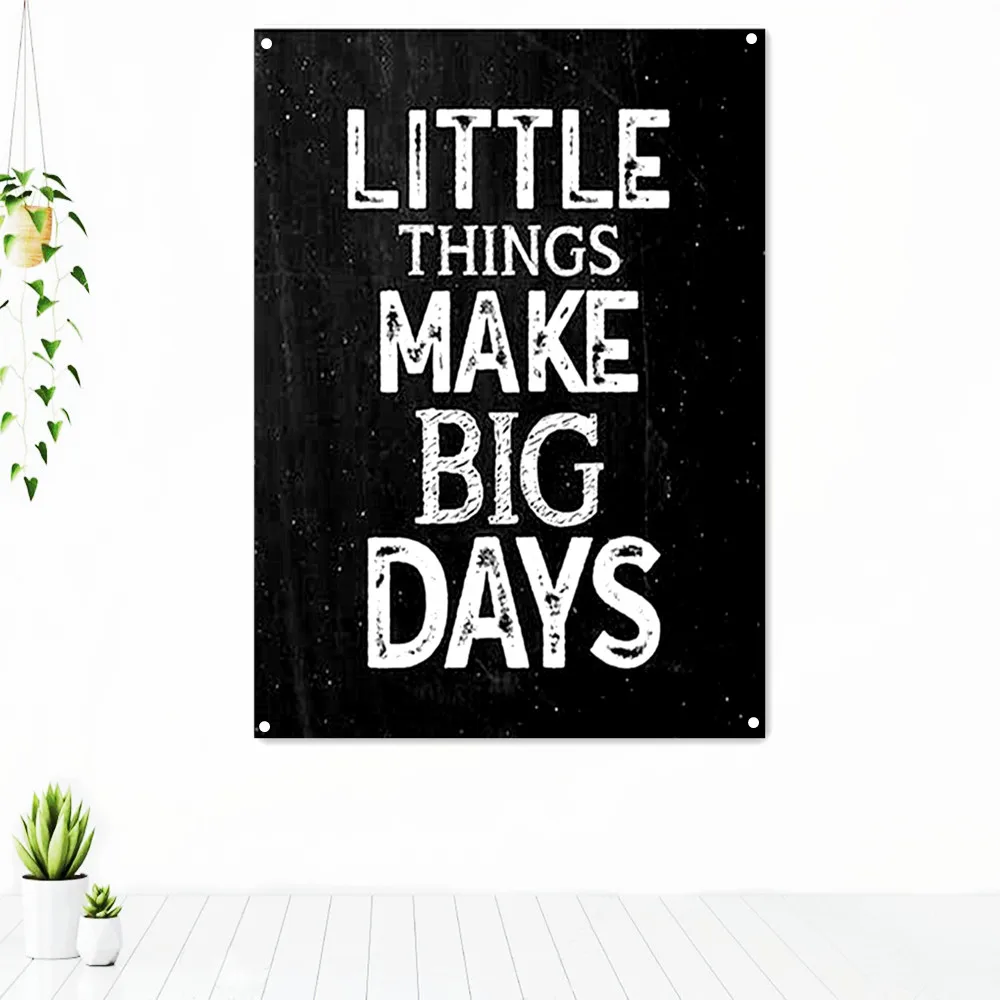 LITTLE THINGS MAKE BIG DAYS. Inspirational Banner Flag Wall Hanging Success Motivational Poster Wall Art Tapestry Home Decor
LITTLE THINGS MAKE BIG DAYS. Inspirational Banner Flag Wall Hanging Success Motivational Poster Wall Art Tapestry Home Decor
