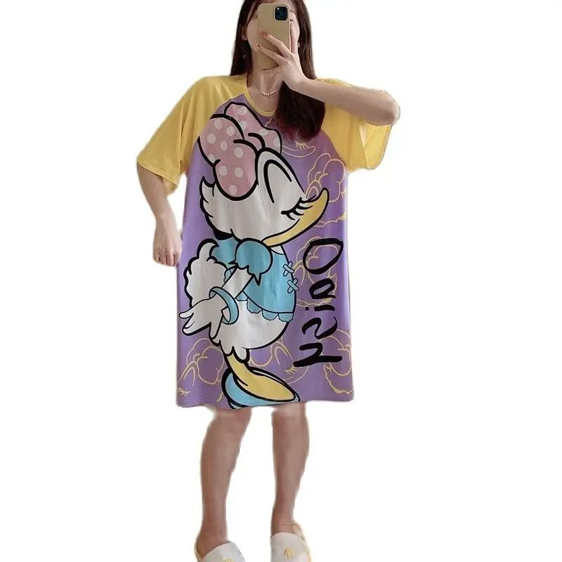 Disney Daisy Duck Cute Kawaii Night Dress Sleepwear Loose Nightgown Sleepshirts Night Shirts Summer Women Nightie Nightwear
Disney Daisy Duck Cute Kawaii Night Dress Sleepwear Loose Nightgown Sleepshirts Night Shirts Summer Women Nightie Nightwear