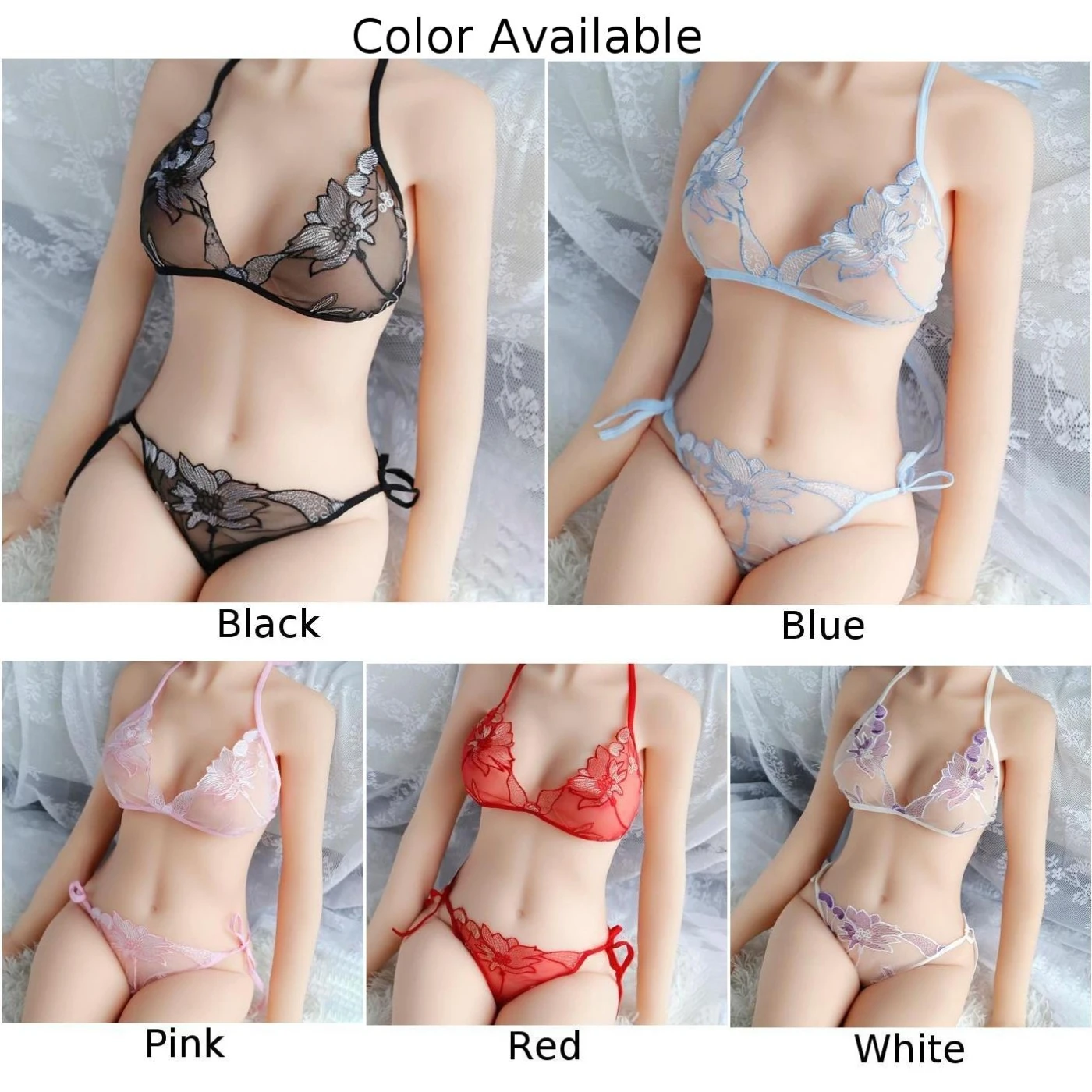 Sexy Lace Underwear Set For Women Open Panties Low-Rise Intimates Girl Briefs Underpants Solid Color Transparent Briefs Bra
Sexy Lace Underwear Set For Women Open Panties Low-Rise Intimates Girl Briefs Underpants Solid Color Transparent Briefs Bra