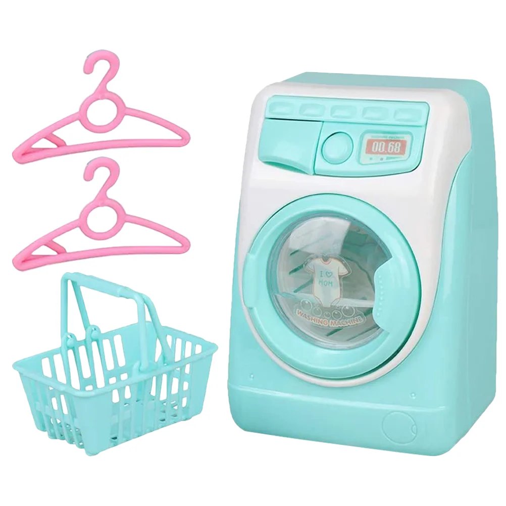 

Kids Toys Toddlers Appliance Wash Machine Simulated Washing Automatic Laundry Model Electric Plastic Plaything Child Role-play