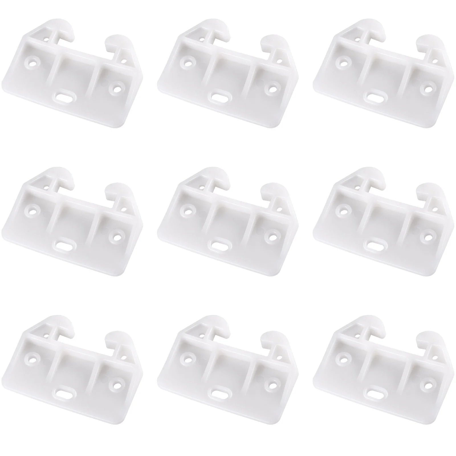 

10 Pcs Plastic Drawer Track Guides Cabinet Drawers Replacement Hook Center Mount Dresser Cupboard Bracket Dressing Table