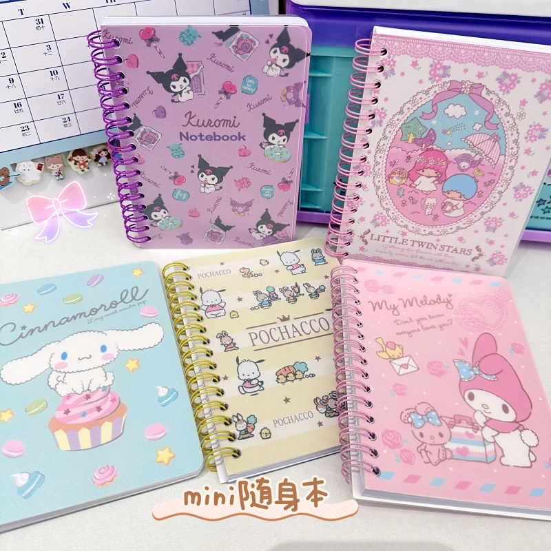 Cartoon Sanrioed My Melody Cinnamoroll Kuromi Pachacco A6 Notebook mini super cute portable notepad color coil book lovely gift
Cartoon Sanrioed My Melody Cinnamoroll Kuromi Pachacco A6 Notebook mini super cute portable notepad color coil book lovely gift