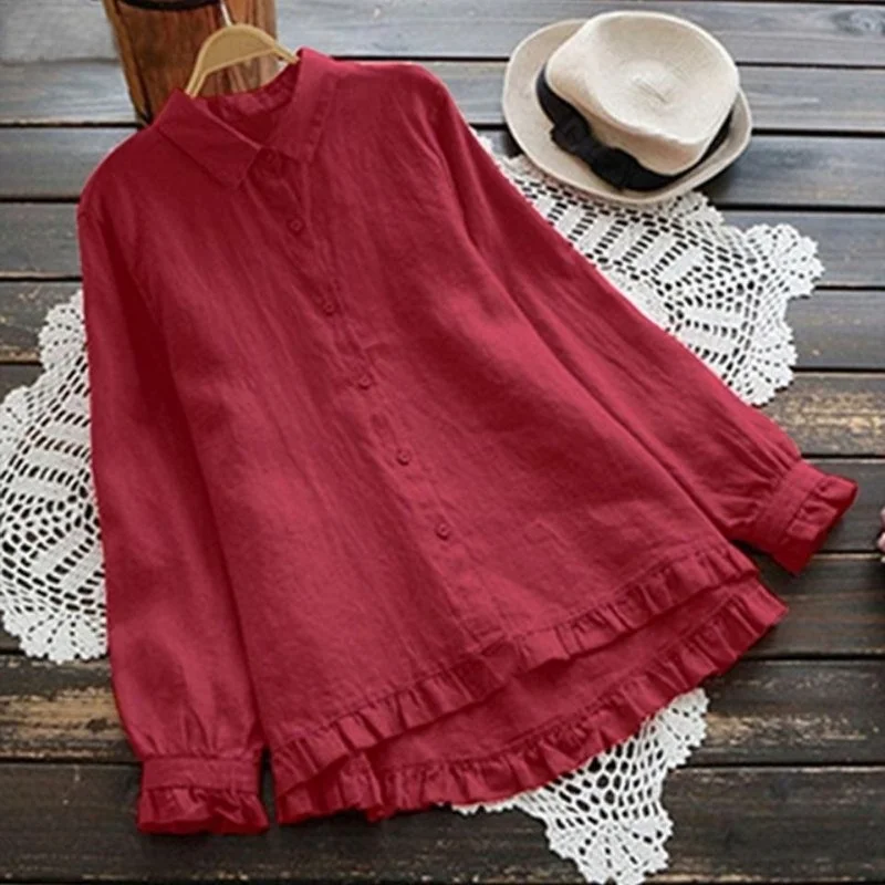 2022 Spring Autumn New Arts Style Women Long Sleeve Turn-down Collar Loose Shirts Vintage Solid Cotton Linen Blouses Blusas E473
2022 Spring Autumn New Arts Style Women Long Sleeve Turn-down Collar Loose Shirts Vintage Solid Cotton Linen Blouses Blusas E473