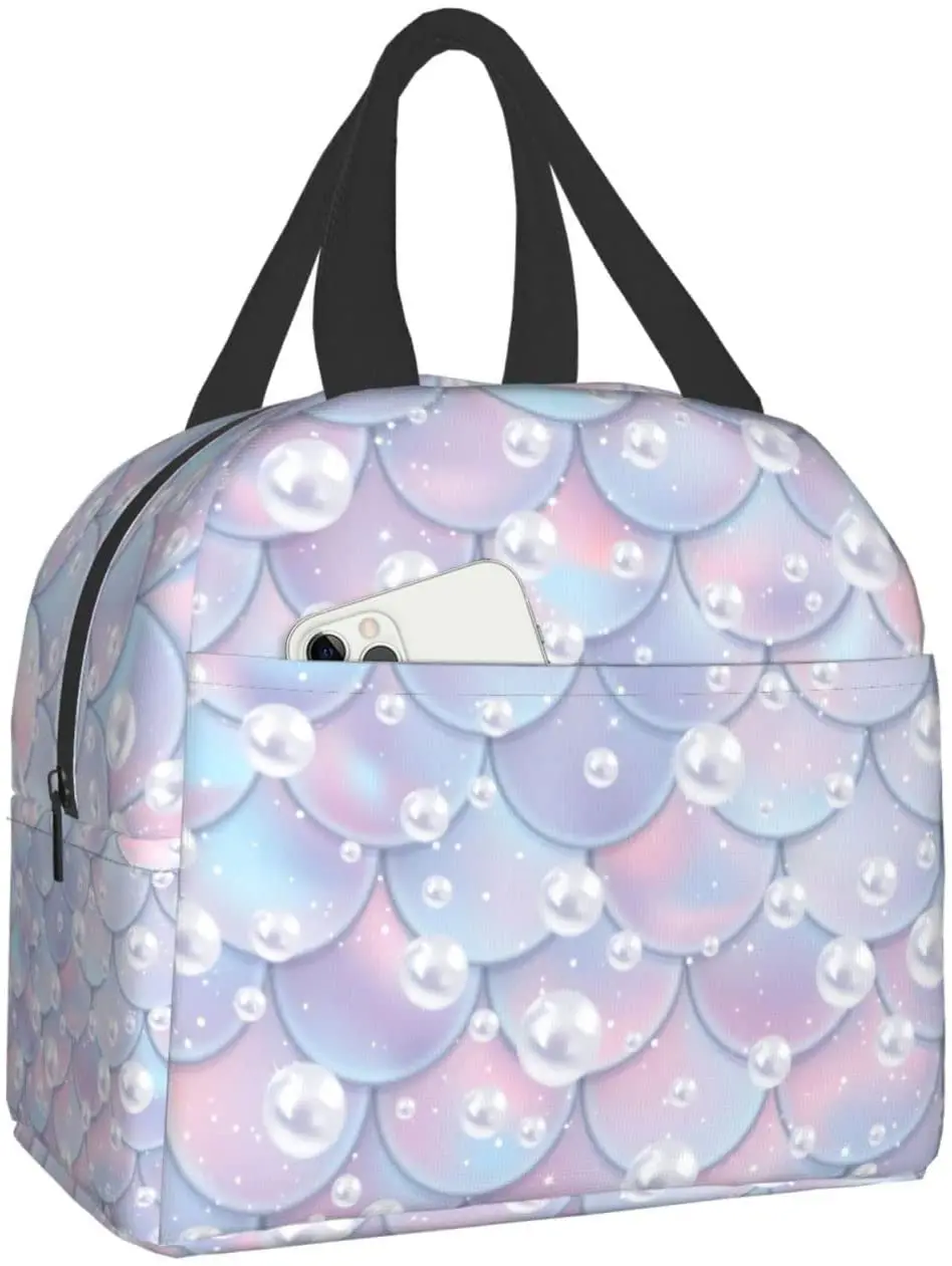 Ocean Mermaid Scales Insulated Lunch Bag for Women Leakproof Thermal Lunch Box for Girls Kids Cooler Bag Reusable Bento Tote Bag
Ocean Mermaid Scales Insulated Lunch Bag for Women Leakproof Thermal Lunch Box for Girls Kids Cooler Bag Reusable Bento Tote Bag