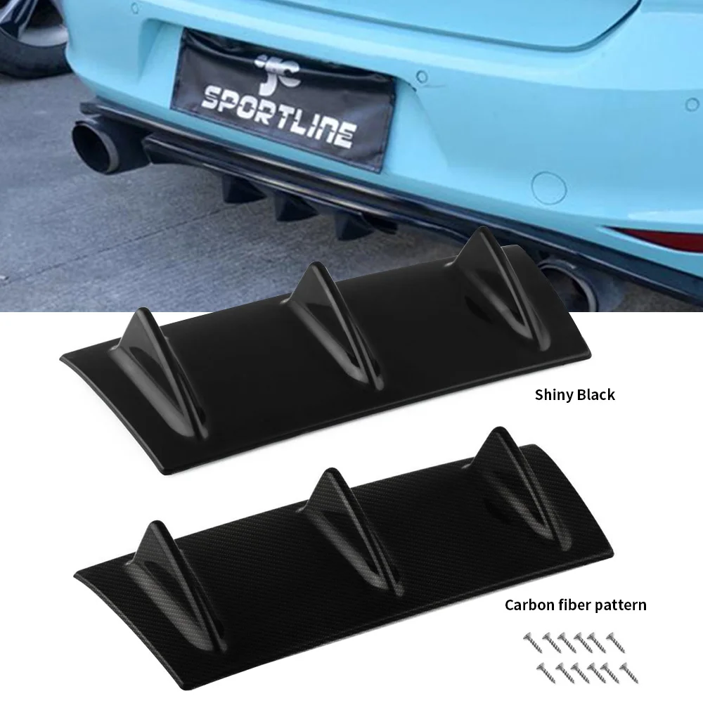 2 Pieces of 14" x 6" Universal Black ABS Lower Rear Bumper 3 Shark Fin Spoiler Wing Lip Diffuser Decorative Wings
2 Pieces of 14" x 6" Universal Black ABS Lower Rear Bumper 3 Shark Fin Spoiler Wing Lip Diffuser Decorative Wings