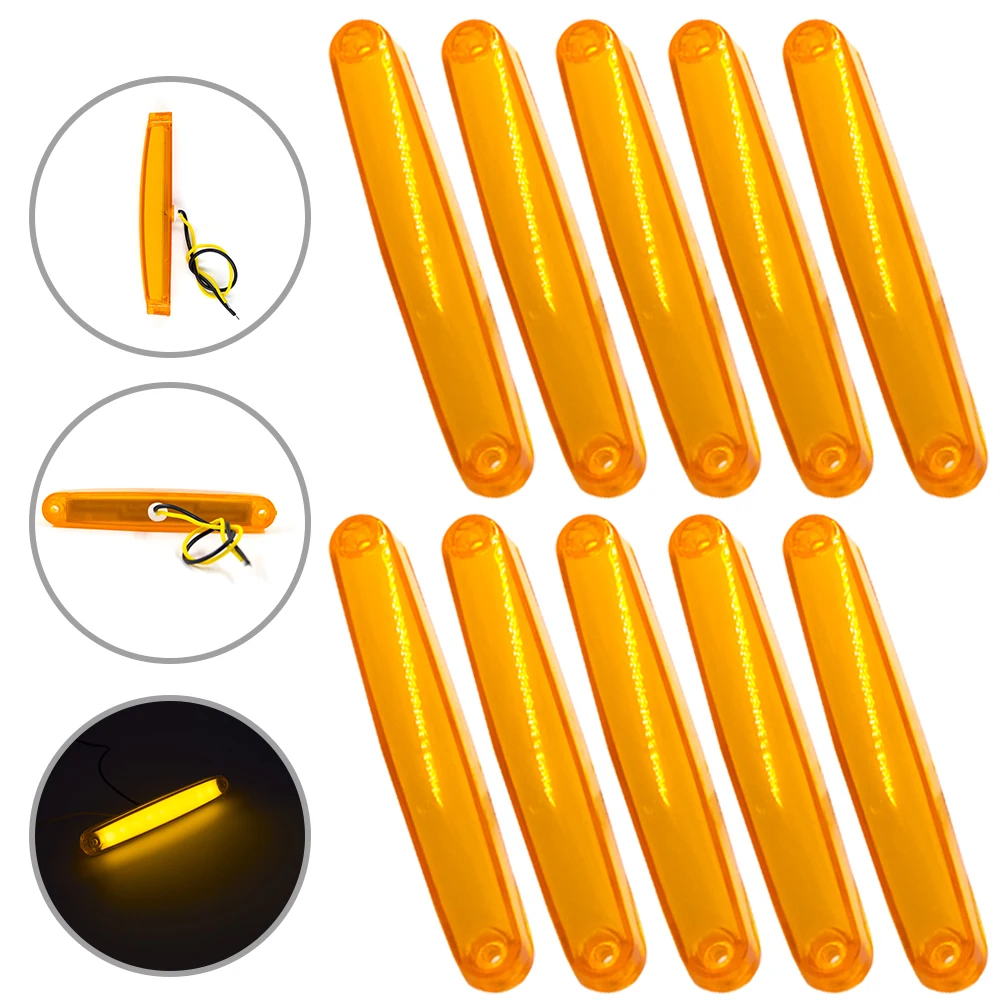 10PCS 9 LED 12V 24V Amber Truck Trailer Side Marker Turn Signal Light Clearance Warning Tail Lamp Brake Indicator Lorry Caravan
10PCS 9 LED 12V 24V Amber Truck Trailer Side Marker Turn Signal Light Clearance Warning Tail Lamp Brake Indicator Lorry Caravan