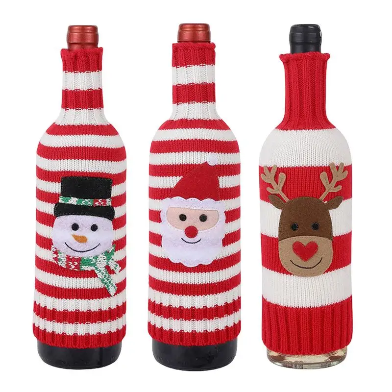 3PCS Christmas Sweater Wine Bottle Cover Handmade Wine Bottle Sweater Santa Snowman Wine Bottle Clothes Christmas Decorations
3PCS Christmas Sweater Wine Bottle Cover Handmade Wine Bottle Sweater Santa Snowman Wine Bottle Clothes Christmas Decorations