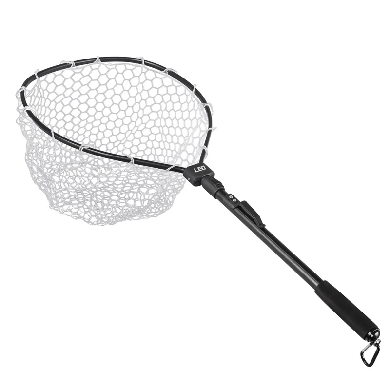 LEO 1 Piece Black Aluminum Fast Folding Manual Net Portable Rubber Net Fly Fishing Fishing Net
LEO 1 Piece Black Aluminum Fast Folding Manual Net Portable Rubber Net Fly Fishing Fishing Net