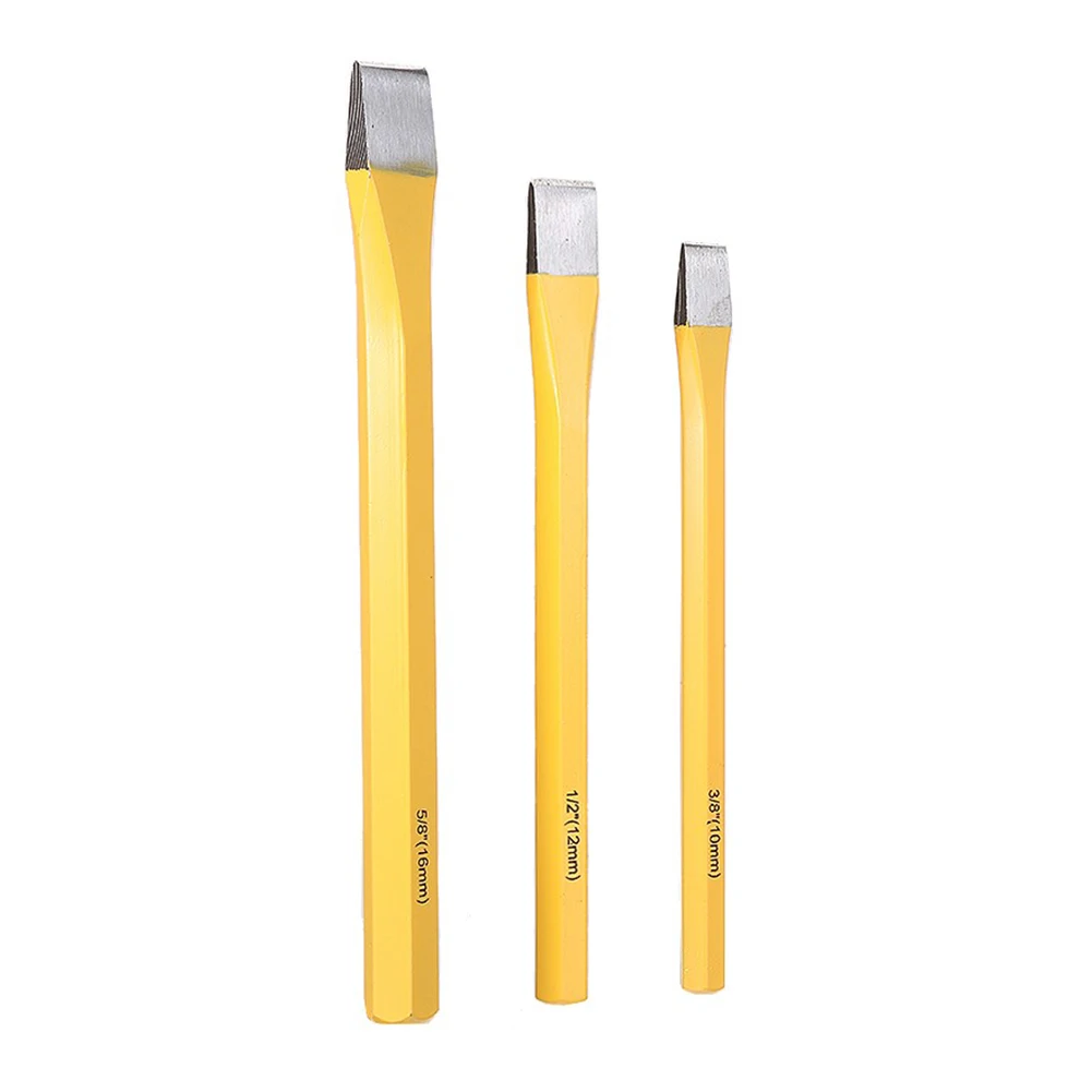3pcs Chisels Set 3/8''(10mm) 1/2''(12mm) 5/8''(16mm) Solid Steel Flat Chisel Wood Carving Woodworking Hand Tools
3pcs Chisels Set 3/8''(10mm) 1/2''(12mm) 5/8''(16mm) Solid Steel Flat Chisel Wood Carving Woodworking Hand Tools