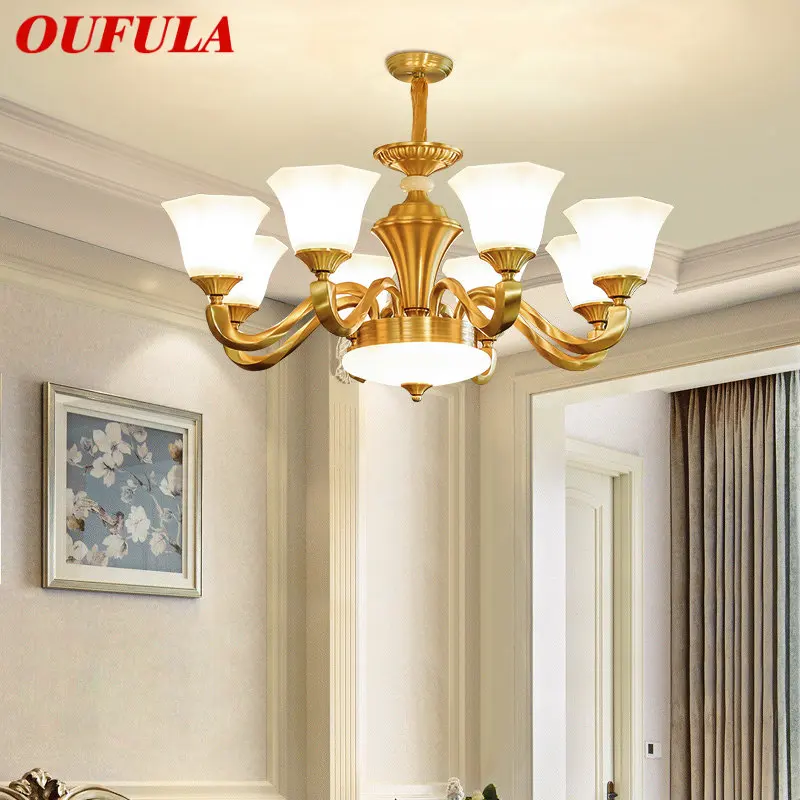 OUFULA Contemporary Brass Hanging Pendant Light LED Copper Chandelier Decor For Modern Home Study Bedroom
OUFULA Contemporary Brass Hanging Pendant Light LED Copper Chandelier Decor For Modern Home Study Bedroom