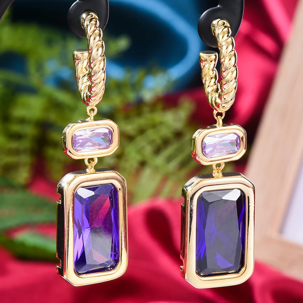 Siscathy Fashion Luxury Crystal Cubic Zircon Hanging Earrings For Women Wedding Party Anniversary Jewelry Valentine's Day Gifts
Siscathy Fashion Luxury Crystal Cubic Zircon Hanging Earrings For Women Wedding Party Anniversary Jewelry Valentine's Day Gifts