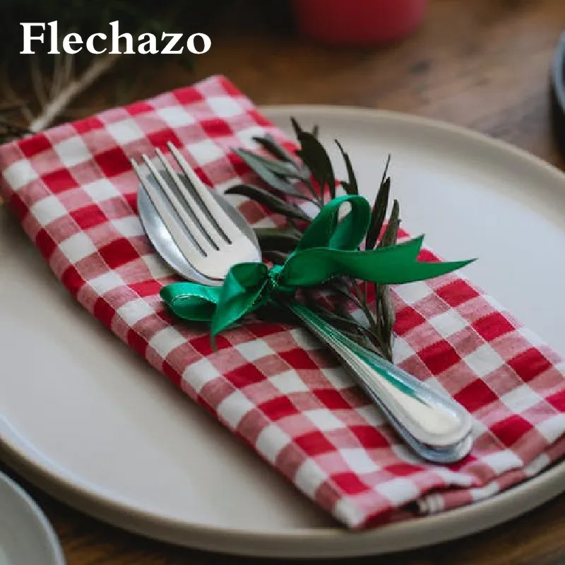 5pcs Cotton Plaid Napkin Square Tea Towel Home Kitchen Western Food Wedding Background Cloth Placemats Dinner Table Mat Art Red
5pcs Cotton Plaid Napkin Square Tea Towel Home Kitchen Western Food Wedding Background Cloth Placemats Dinner Table Mat Art Red