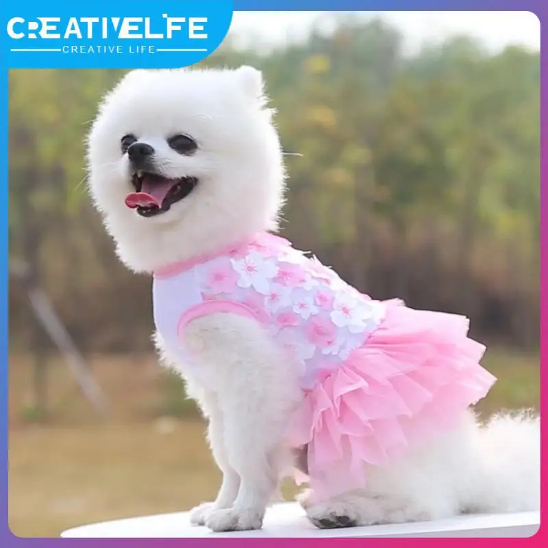 

Cute Pet Clothes Breathable Dog Princess Dresses Beauty Multi-size Optional Pets Skirt Pets Summer Dresses Comfortable Durable