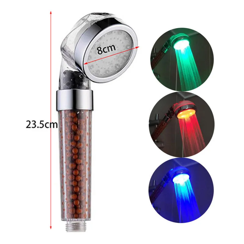 3 Color Shower Head Bath LED Light Showerhead High Pressure Rainfall SPA Water Saving Temperature Sensor Bathroom Accessories
3 Color Shower Head Bath LED Light Showerhead High Pressure Rainfall SPA Water Saving Temperature Sensor Bathroom Accessories