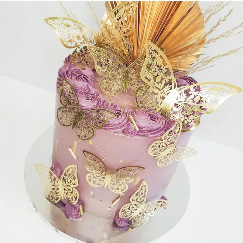 12pcs Butterfly Wedding Cake Topper Paper Double Sided Gold Butterfly Cake Toppers Cake Dessert Decor Birthday Party Supplies
12pcs Butterfly Wedding Cake Topper Paper Double Sided Gold Butterfly Cake Toppers Cake Dessert Decor Birthday Party Supplies