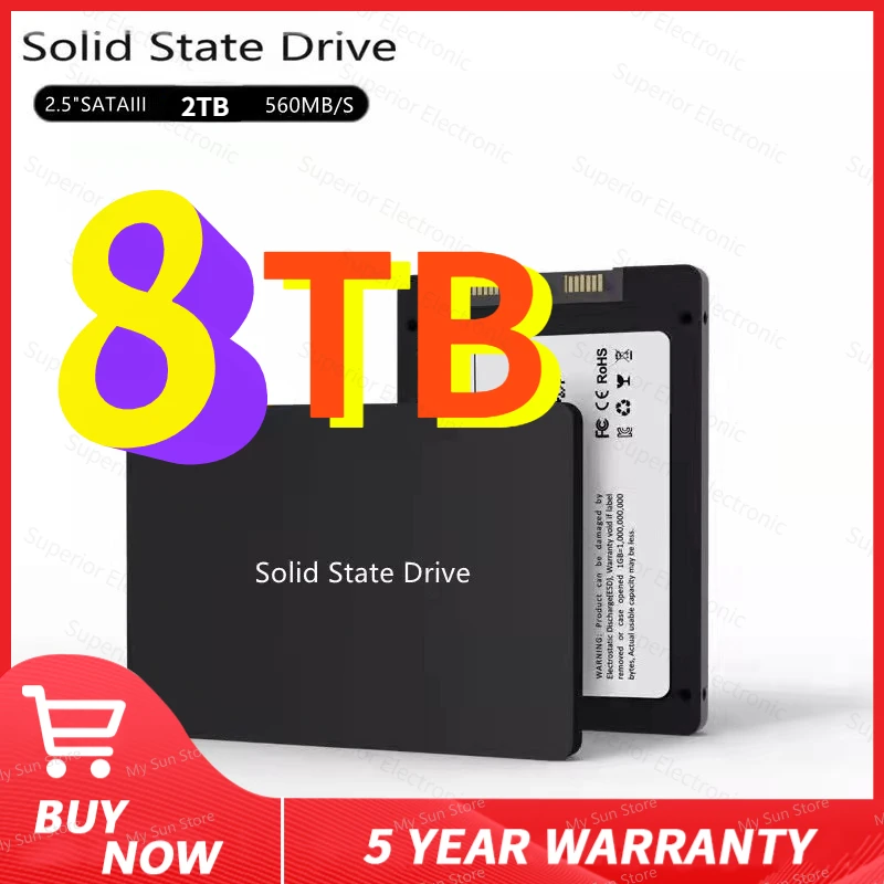 2023 SSD 2TB 4TB 8TB 2.5 Inch SATA3 SSD Desktop Laptop High Speed Solid State Drive Hard Drive Disk Disc Solid State Disks 2.5
2023 SSD 2TB 4TB 8TB 2.5 Inch SATA3 SSD Desktop Laptop High Speed Solid State Drive Hard Drive Disk Disc Solid State Disks 2.5