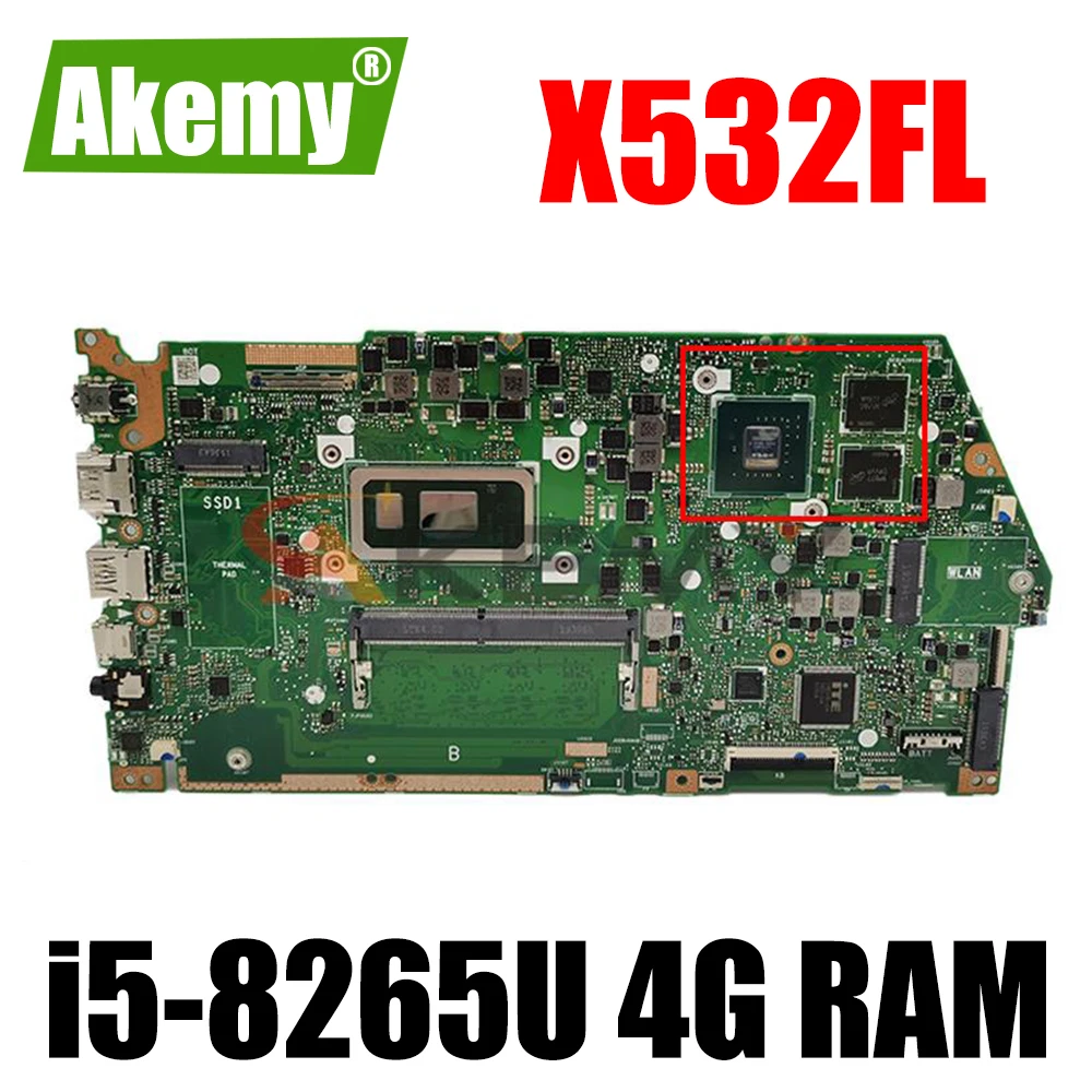Akemy X532FL Motherboard For Asus VivoBook S15 S532F X532 X532F X532FL X532FA Laptop Mainboard i5-8265U CPU 4G RAM (V2G) GPU
Akemy X532FL Motherboard For Asus VivoBook S15 S532F X532 X532F X532FL X532FA Laptop Mainboard i5-8265U CPU 4G RAM (V2G) GPU