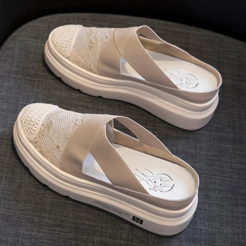 Baotou Half Slippers Women's Summer 2022 New Inside Heightening Fisherman Thick Bottom Mesh Breathable Lazy Half Sandals
Baotou Half Slippers Women's Summer 2022 New Inside Heightening Fisherman Thick Bottom Mesh Breathable Lazy Half Sandals