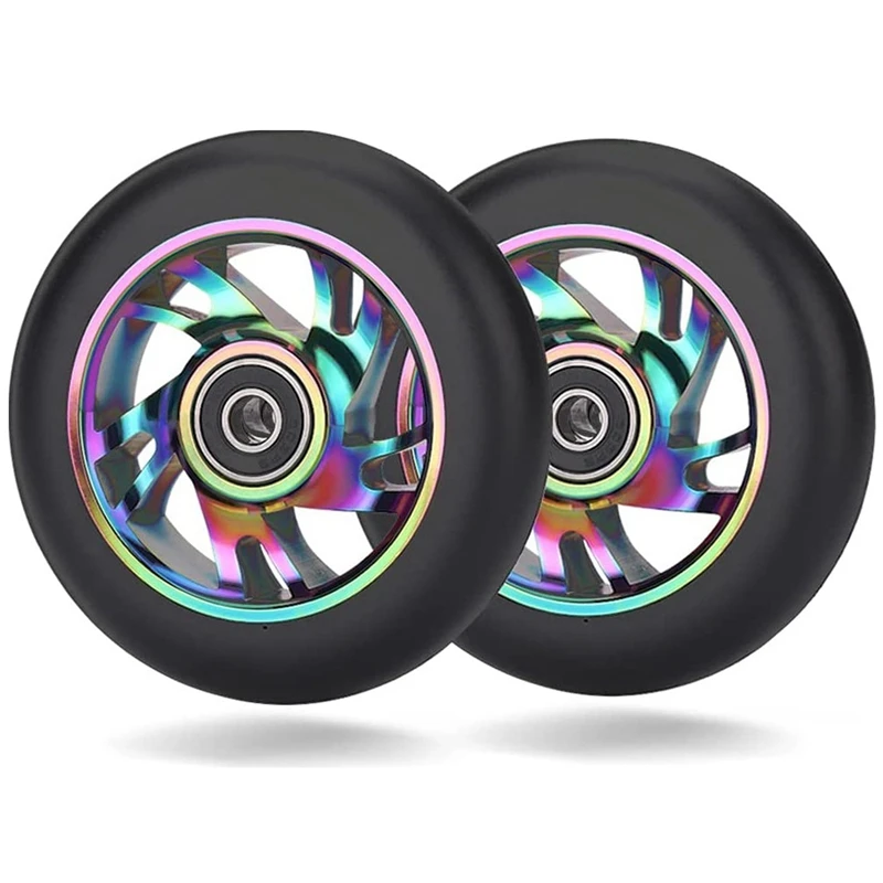 2 Pcs 100Mm Scooter Replacement Wheels With Bearing Stunt Scooter Pu Wheels For Rocking Cars, Extreme Cars, Scooters
2 Pcs 100Mm Scooter Replacement Wheels With Bearing Stunt Scooter Pu Wheels For Rocking Cars, Extreme Cars, Scooters