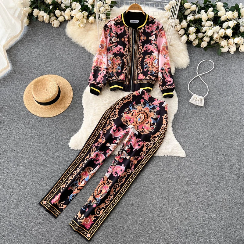 2022 Women Two Piece Set Outfits Autumn Women's Tracksuit Baseball Zipper Jacket Top + Pants Casual Suit Winter 2 Two Piece Set
2022 Women Two Piece Set Outfits Autumn Women's Tracksuit Baseball Zipper Jacket Top + Pants Casual Suit Winter 2 Two Piece Set