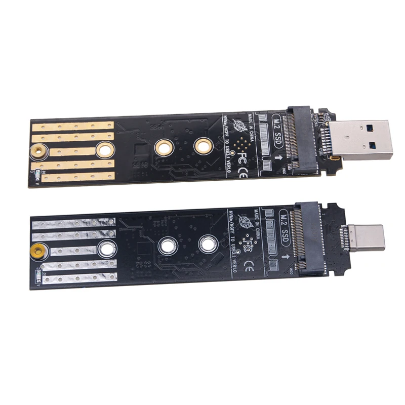 Dual Protocol M2 to USB C / USB 3.0 Adapter Converter for M/B+M Key NVME SSD B+M Key NGFF M.2 SATA SSD USB Type C Riser RTL9210B 
Dual Protocol M2 to USB C / USB 3.0 Adapter Converter for M/B+M Key NVME SSD B+M Key NGFF M.2 SATA SSD USB Type C Riser RTL9210B