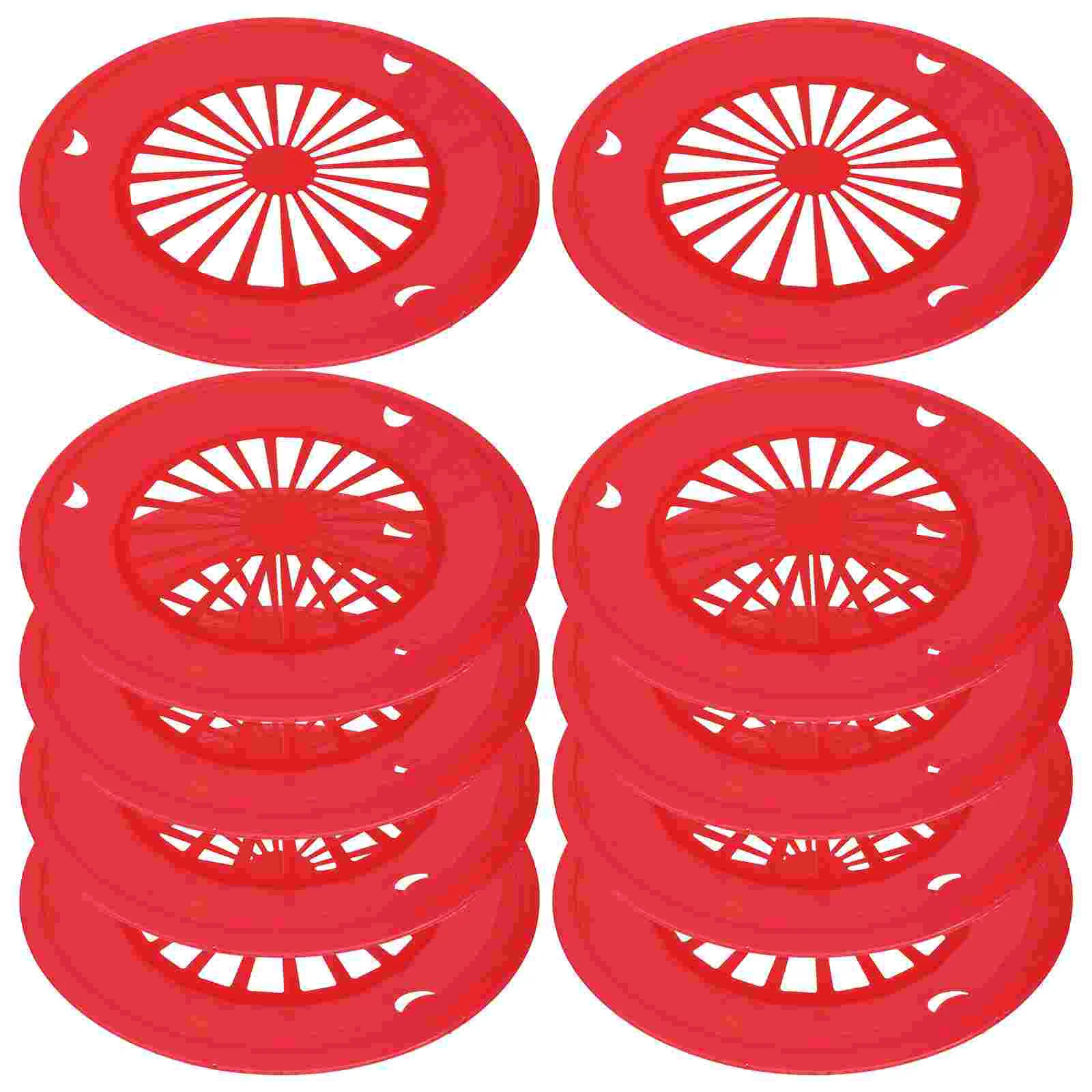 

10 шт. многоразовые бумажные тарелки, круглые полые держатели тарелок, бумажные тарелки, лотки для столовой посуды, для пикника на открытом воздухе