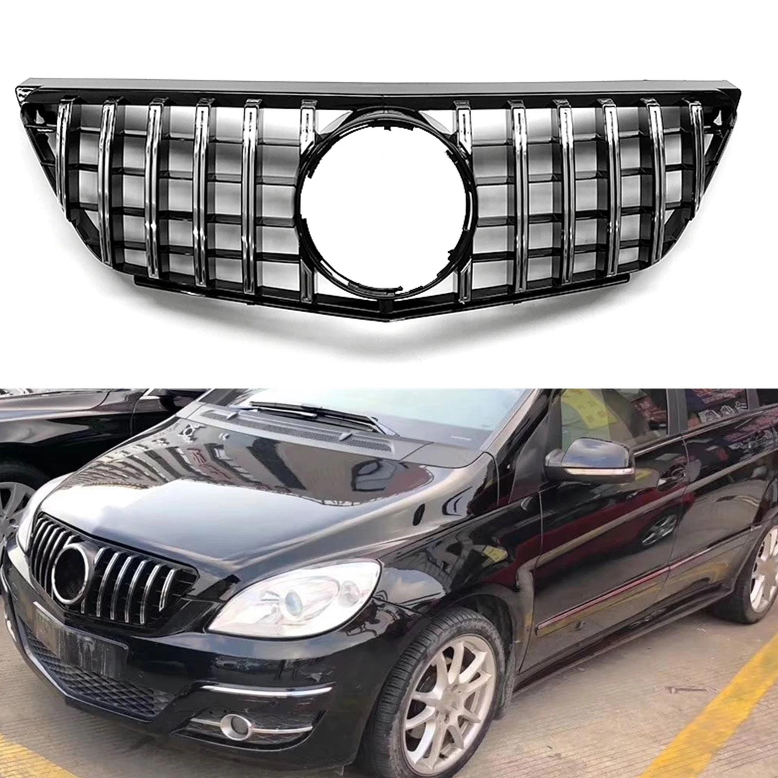 Front Grille Grill For Mercedes Benz W245 B Class 2008-2011 B160 B180 B200 GT Style Silver Car Upper Bumper Hood Mesh Grid Kit
Front Grille Grill For Mercedes Benz W245 B Class 2008-2011 B160 B180 B200 GT Style Silver Car Upper Bumper Hood Mesh Grid Kit
