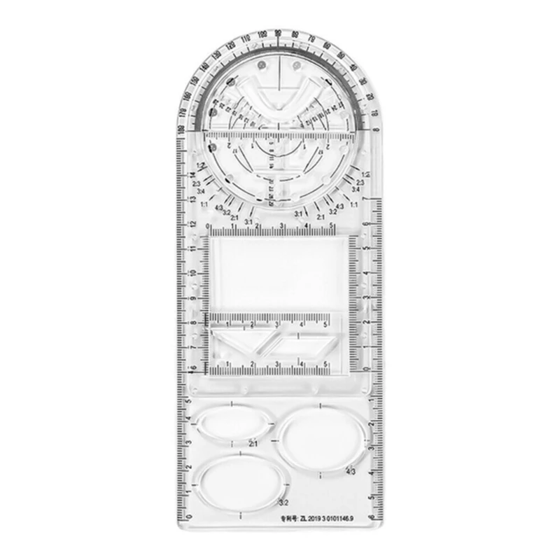 Multifunctional Geometric Ruler Geometric Drawing Template Measuring Tool for School Office Architecture Supply
Multifunctional Geometric Ruler Geometric Drawing Template Measuring Tool for School Office Architecture Supply