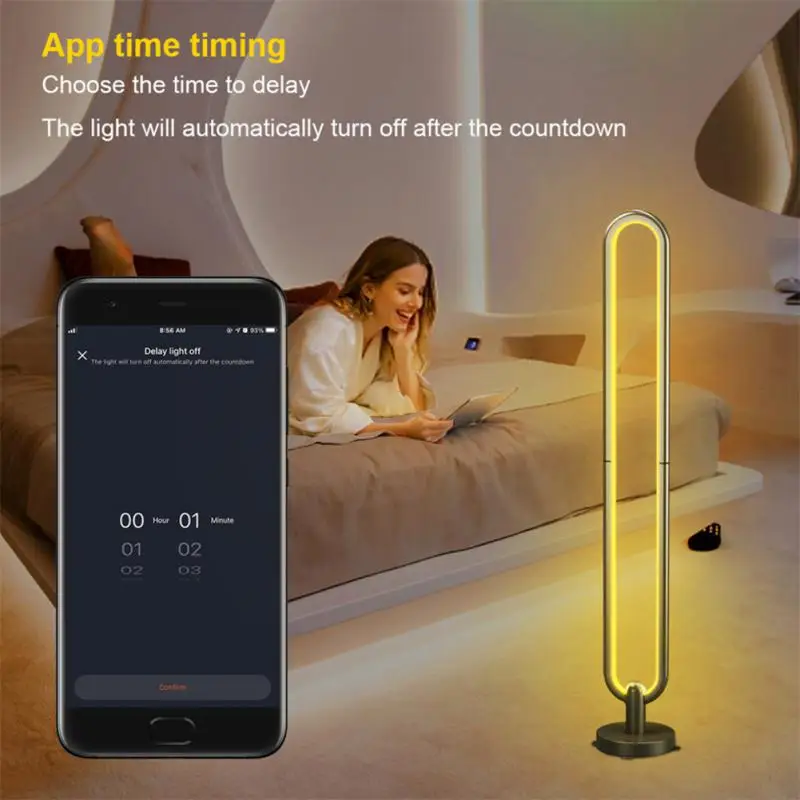RGB LED Floor Lamp U-shaped Living Room Bedroom Modern Vertical Lamp Smart APP Lamp Remote Control Decorative Atmosphere Lamp
RGB LED Floor Lamp U-shaped Living Room Bedroom Modern Vertical Lamp Smart APP Lamp Remote Control Decorative Atmosphere Lamp