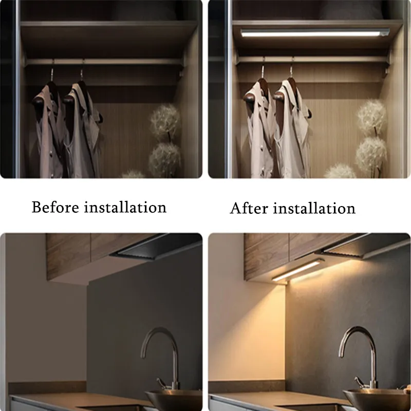 Indoor Ultra-thin Under Cabinet Lights Rechargeable Motion Sensor Night Light Induction Lamp LED Kitchen Bedroom Wardrobe Lights
Indoor Ultra-thin Under Cabinet Lights Rechargeable Motion Sensor Night Light Induction Lamp LED Kitchen Bedroom Wardrobe Lights