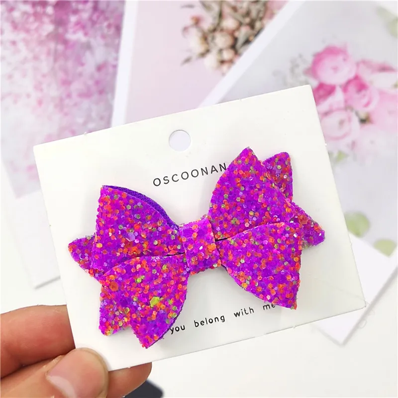 1PCS Lovely Purple Leather Glitter 2.8 Inch Bow Elastic Hair Bands Hairpins Barrettes Party Clip Hair Accessories For Baby Girls
1PCS Lovely Purple Leather Glitter 2.8 Inch Bow Elastic Hair Bands Hairpins Barrettes Party Clip Hair Accessories For Baby Girls