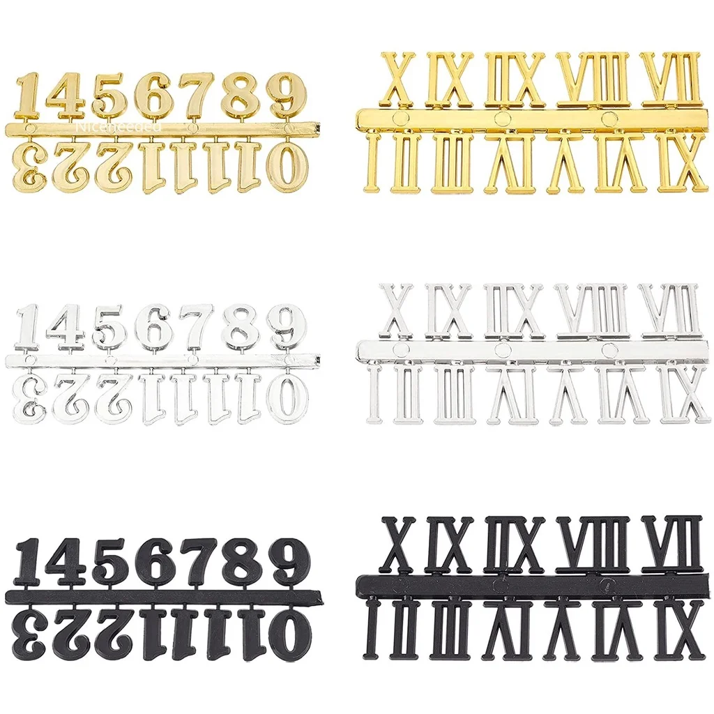 6 Pieces Clock Numerals Including Arabic and Roman Number Bell DIY Digital Horloge for Design Replacement Repairing Timer
6 Pieces Clock Numerals Including Arabic and Roman Number Bell DIY Digital Horloge for Design Replacement Repairing Timer
