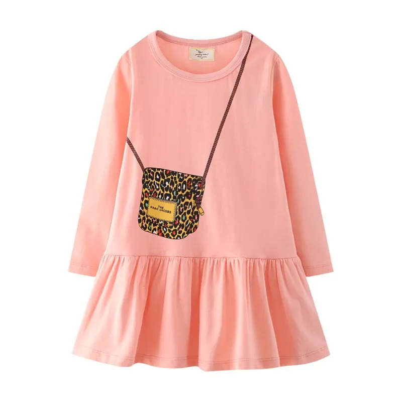 Детское платье с длинным рукавом, с принтом и сумкой
Детское платье с длинным рукавом, с принтом и сумкой