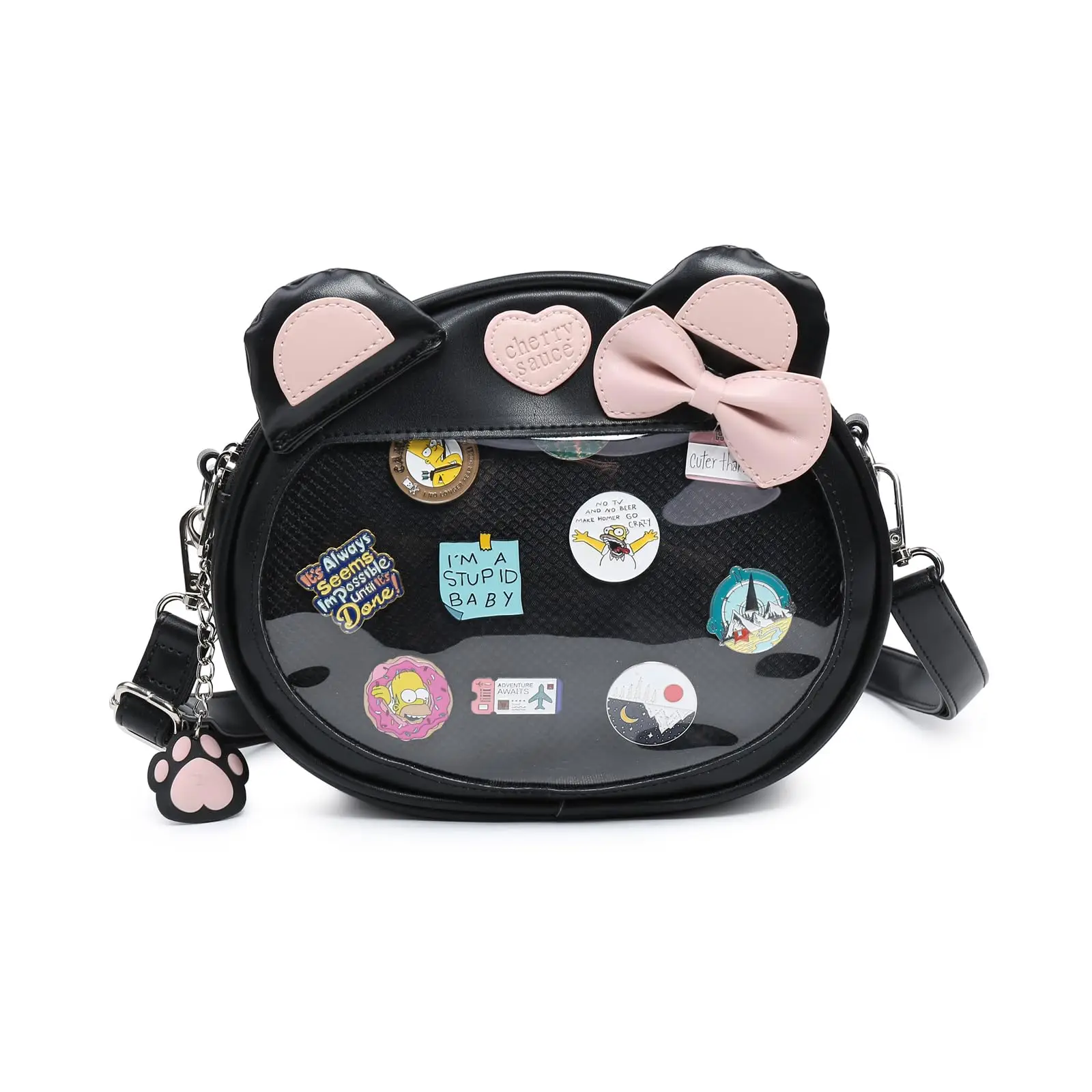 Cute Ita Bag kawaii Shoulder Crossbody Pin Display Transparent Bag for Women Girl Cosplay Uniform
Cute Ita Bag kawaii Shoulder Crossbody Pin Display Transparent Bag for Women Girl Cosplay Uniform