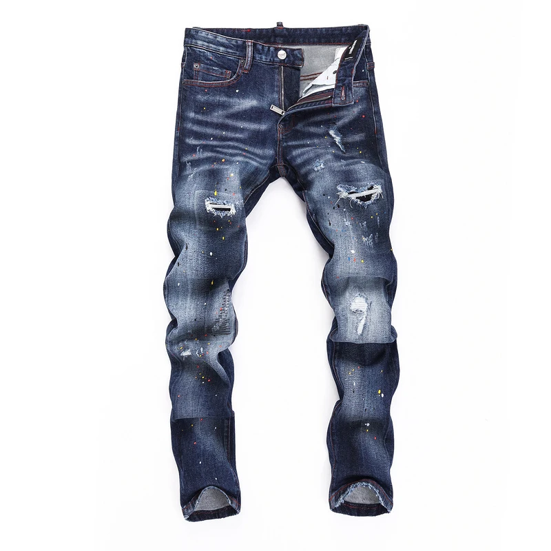 2023 New Men's Jeans Long Pants for Man Cowboy Denim Trousers Clothing for Boys Badge Lacquered Fashion Streetwear Handsome
2023 New Men's Jeans Long Pants for Man Cowboy Denim Trousers Clothing for Boys Badge Lacquered Fashion Streetwear Handsome