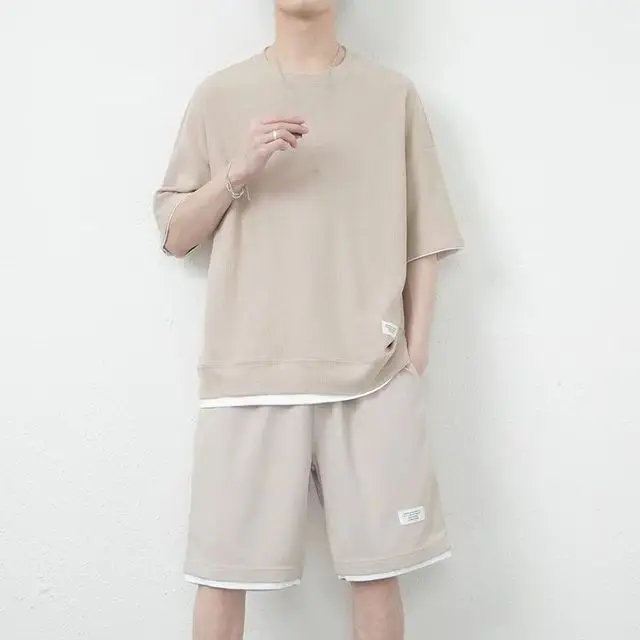 Summer Men's Sets Fashion Korean Tracksuit Men Short Sleeve T Shirts+Sport Shorts Suit Men Casual Men Clothing Mens Joggers Sets
Summer Men's Sets Fashion Korean Tracksuit Men Short Sleeve T Shirts+Sport Shorts Suit Men Casual Men Clothing Mens Joggers Sets