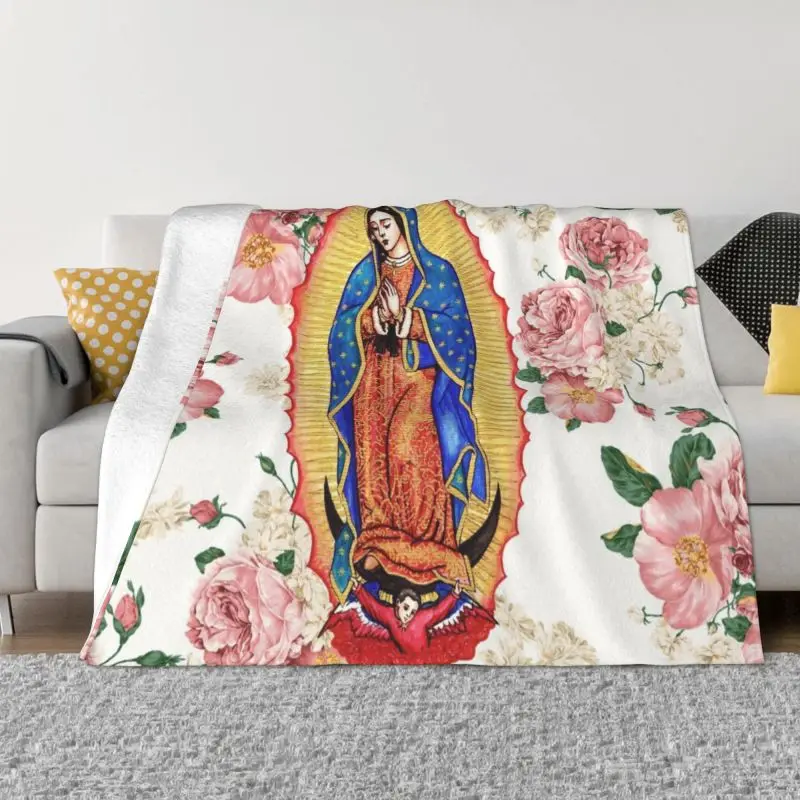 Virgin Of Guadalupe Sofa Fleece Throw Blanket Warm Flannel Mexico Catholic Virgin Mary Blankets for Bedroom Office Couch Quilt
Virgin Of Guadalupe Sofa Fleece Throw Blanket Warm Flannel Mexico Catholic Virgin Mary Blankets for Bedroom Office Couch Quilt