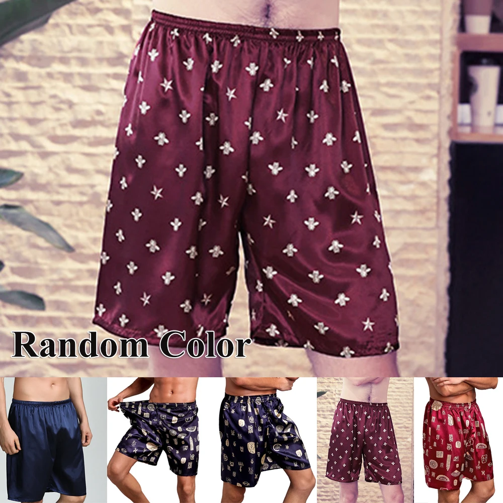 Mens Silk Satin Pajamas Pyjamas Pants Sleep Bottoms Nightwear Sleepwear Shorts Casual Underpants Nightwear Print Loose Homewear
Mens Silk Satin Pajamas Pyjamas Pants Sleep Bottoms Nightwear Sleepwear Shorts Casual Underpants Nightwear Print Loose Homewear
