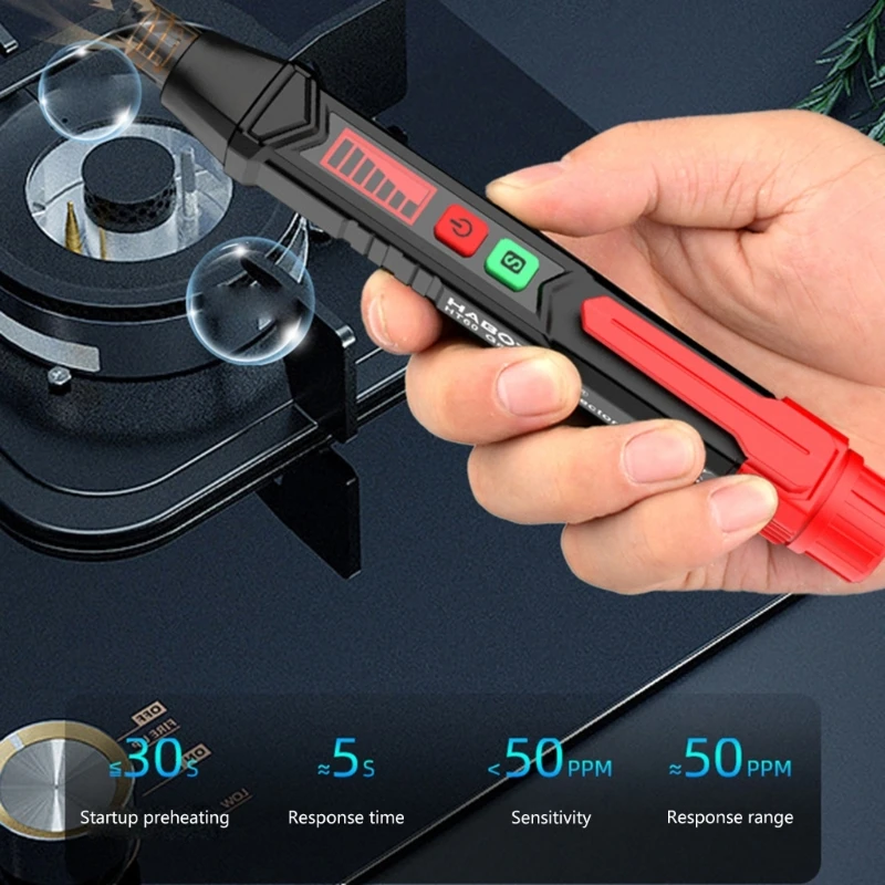 HT60 Gas Sniffer Portable Gas Leak Detector Natural Gas Tester Monitor with Audible & Visual Alarm for Methane Propane KXRE
HT60 Gas Sniffer Portable Gas Leak Detector Natural Gas Tester Monitor with Audible & Visual Alarm for Methane Propane KXRE
