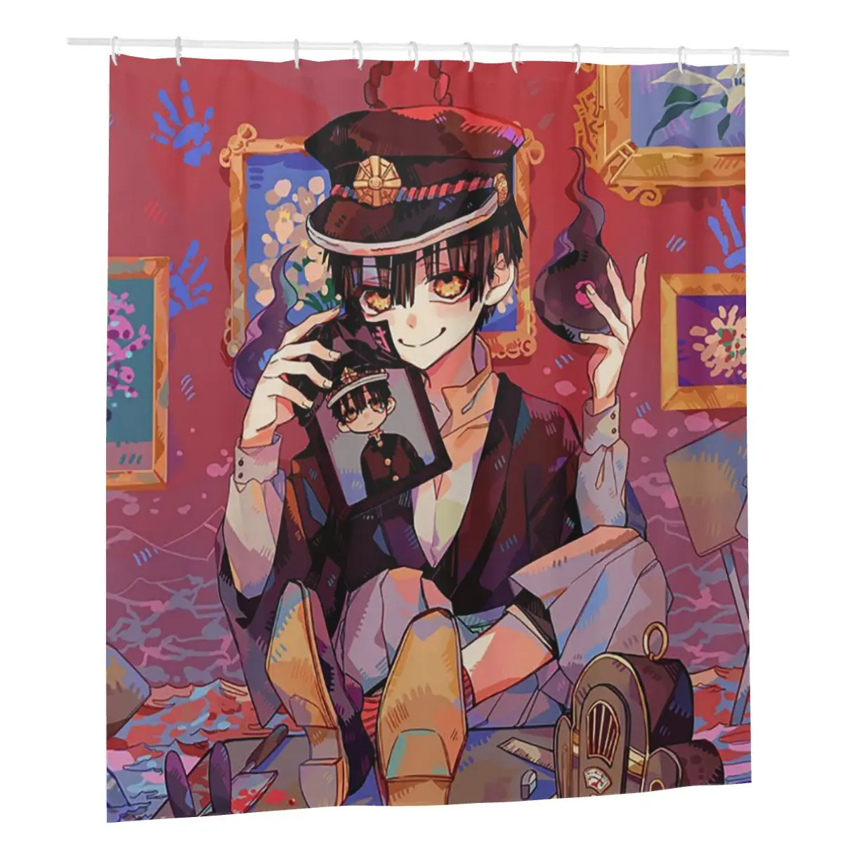 Anime Shower Curtain Jibaku Shounen Hanako Kun Bathroom Polyester Washable Cloth Screen with 12pcs Hooks
Anime Shower Curtain Jibaku Shounen Hanako Kun Bathroom Polyester Washable Cloth Screen with 12pcs Hooks
