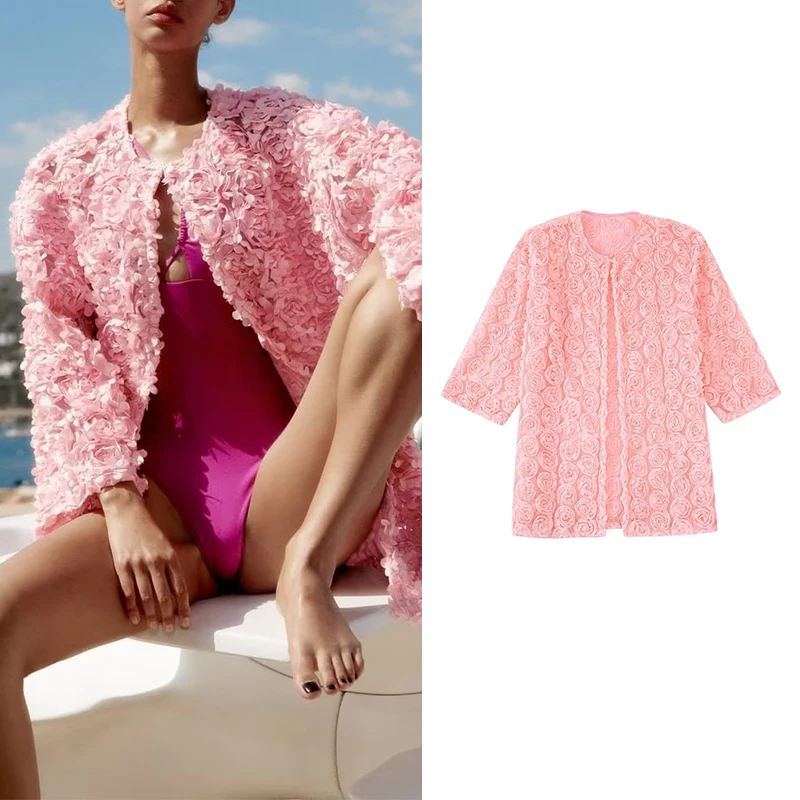 Autumn 2022 Women Pink Flowers Textured Knitted Coat O Neck Long Sleeve Jacket Coats Female Streetwear Tops BB22866
Autumn 2022 Women Pink Flowers Textured Knitted Coat O Neck Long Sleeve Jacket Coats Female Streetwear Tops BB22866